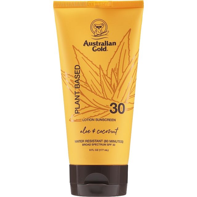 Australian Gold Plant Based Aloe & Coconut Lotion Sunscreen SPF30 177ml Water Resistant