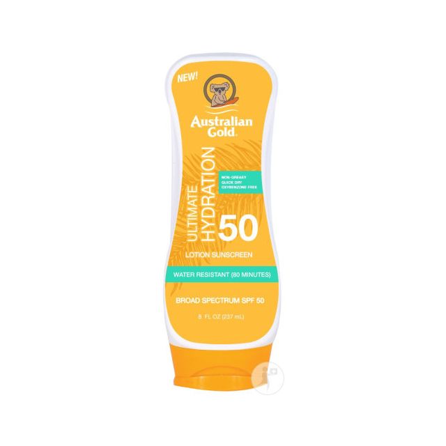 Australian Gold Ultimate Hydration Lotion Sunscreen SPF50 237ml Water Resistant