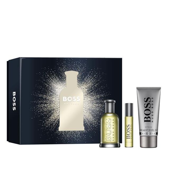 Boss Bottled Set 100ml eau de toilette spray + 10ml edt spray + 100ml showergel