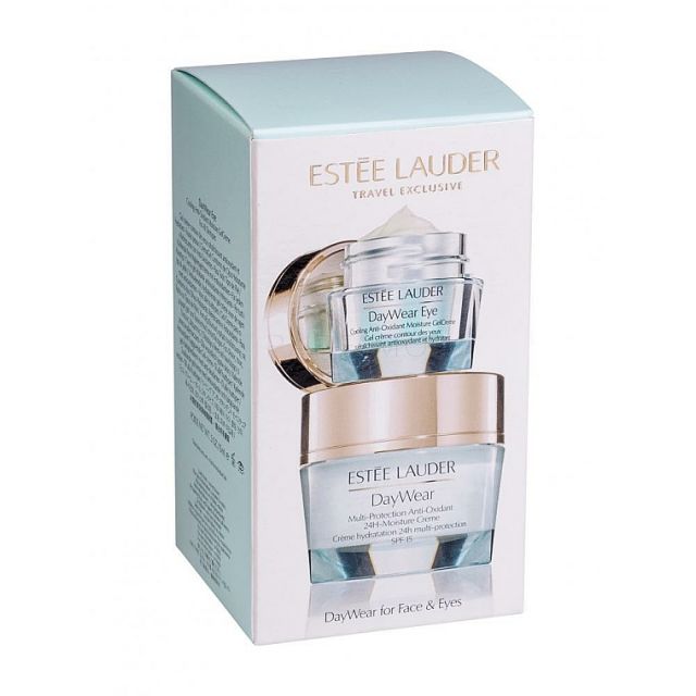 Estee Lauder Daywear Duo Set Multi-Protection Anti-Oxidant 24H-Moisture Creme Normal/Combination Skin SPF15 50ml Dagcrème + Daywear Eye Cooling Anti-Oxidant Moisture Gel Creme 15ml Oogcrème