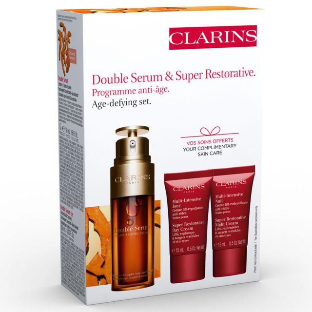 Clarins Double Serum 50ml & Super Restorative Age-Defying Set