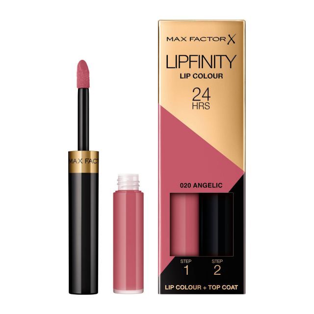 Max Factor Lipfinity Lip Colour 020 Angelic Lipstick + Topcoat