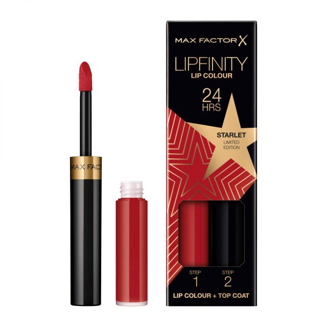 Max Factor Lipfinity Lip Colour 88 Starlet Lipstick + Topcoat