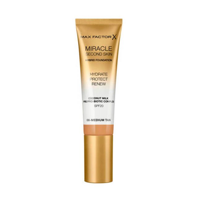 Max Factor Miracle Second Skin Hybrid Foundation SPF20 08 Medium Tan 30ml