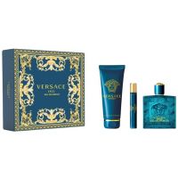 Versace Eros Pour Homme Set 100ml eau de parfum spray + 10ml edp + 150ml Showergel
